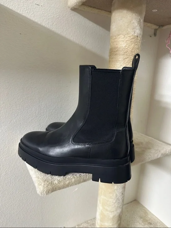 Zara Black Platform Ankle Boots - Women's - Picture 2 of 14